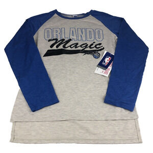 NBA Orlando Magic Basketball Women's Raglan Shirt Small Sideline Apparel Tee NEW